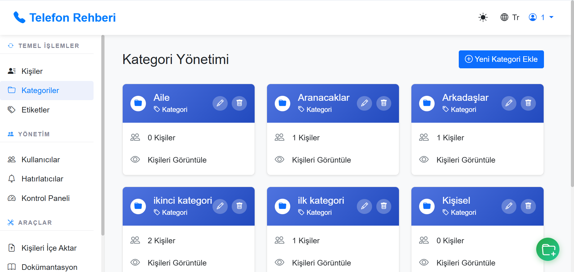 Kategori Yönetimi